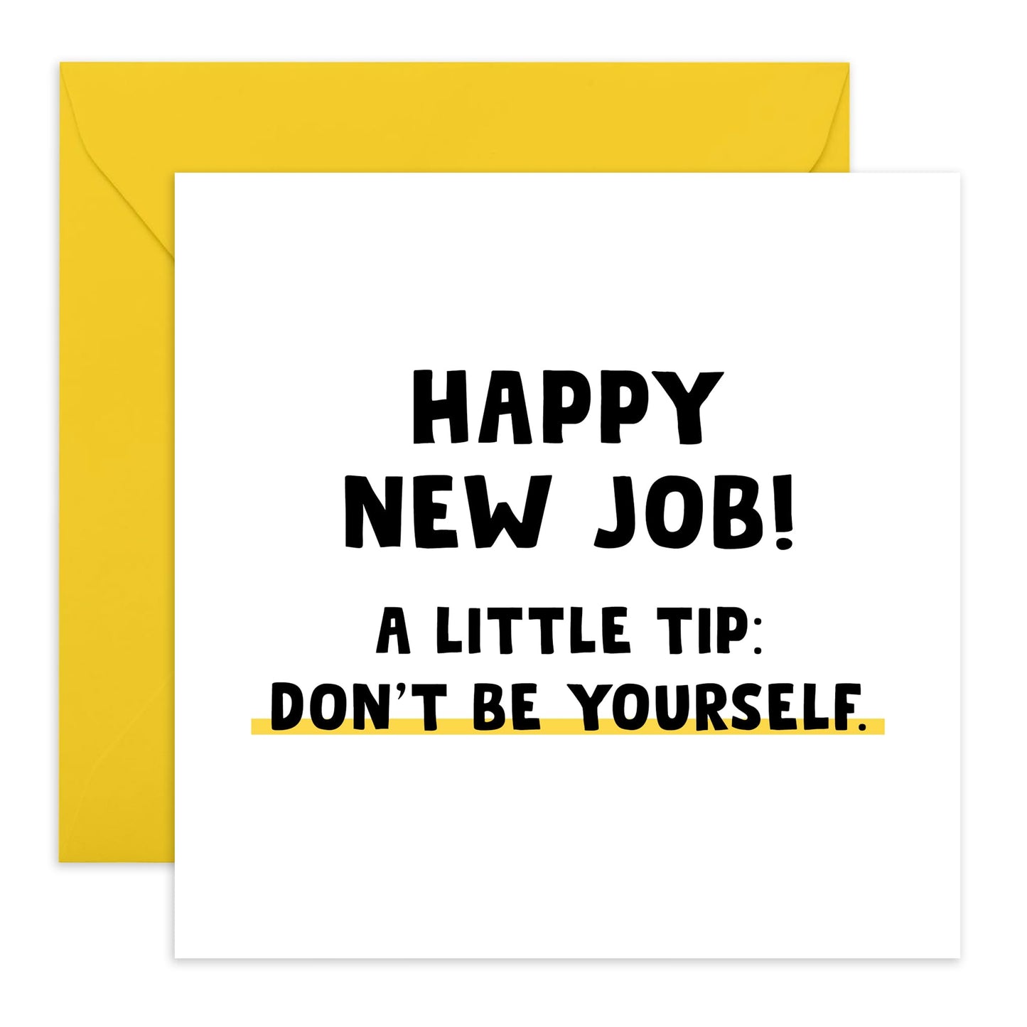 Hilarious Conratulations Card - 'New Job' - Perfect Card for Coworkers, Officemates, Friends, Mate, Buddy, Boss, Co-employee, BFF, Sibling, Bruv - Advices - Comes with Fun Stickers