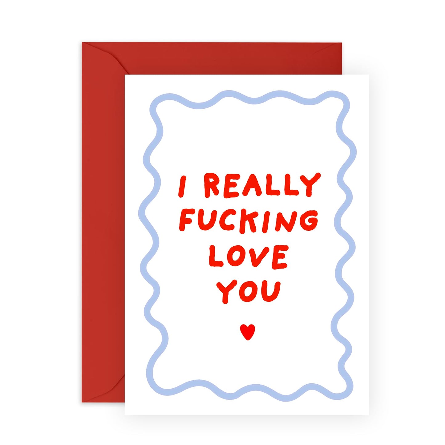 I Love You Card For Girlfriend Special Friend - I Really F-ing Love You - Funny Love Cards For Her Him Mom Best Friend - Galentines - Valentines Day Cards For Boyfriend - Comes With Cute Stickers