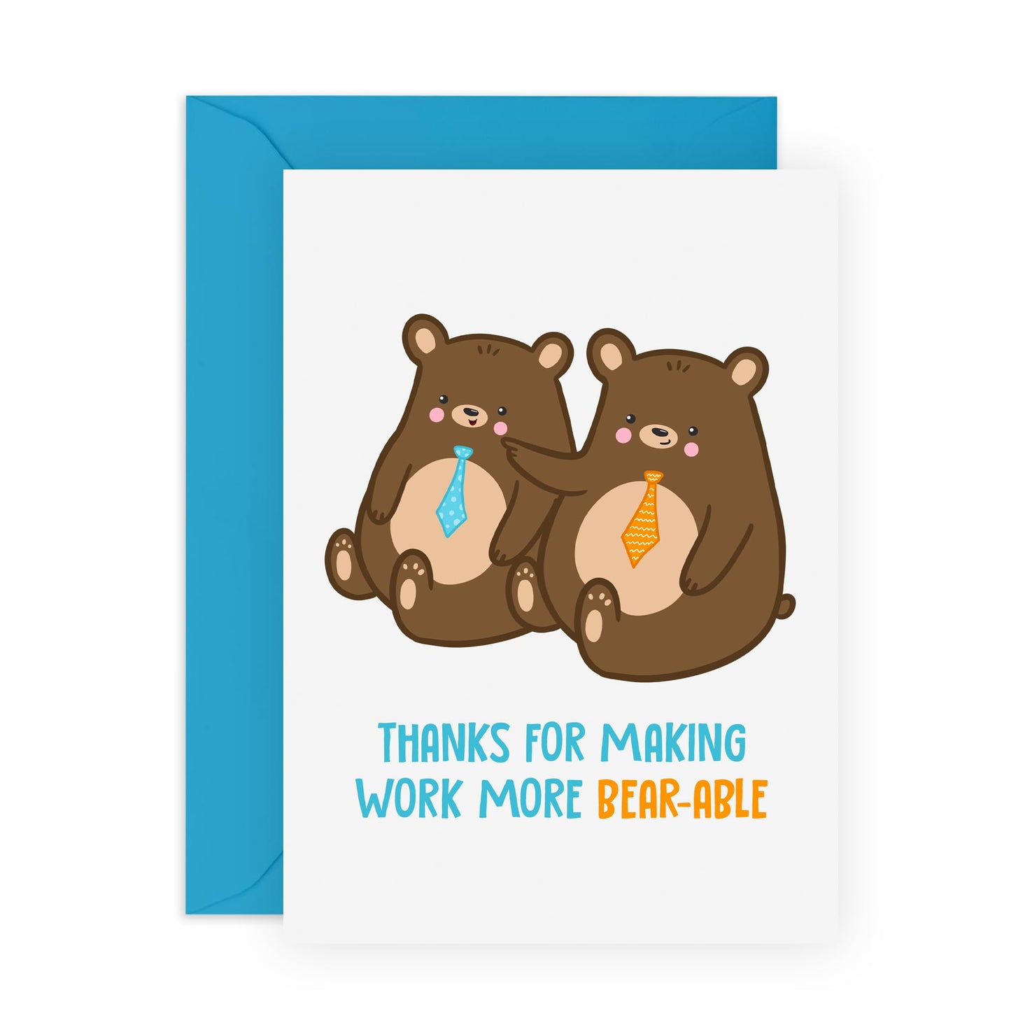 Congratulations Card For Women Men - Thanks For Making Work Bear-able- Congratulations On Your New Job Colleagues - Graduation Brother Sister - Friendship Gifts - Comes With Stickers By Central 23