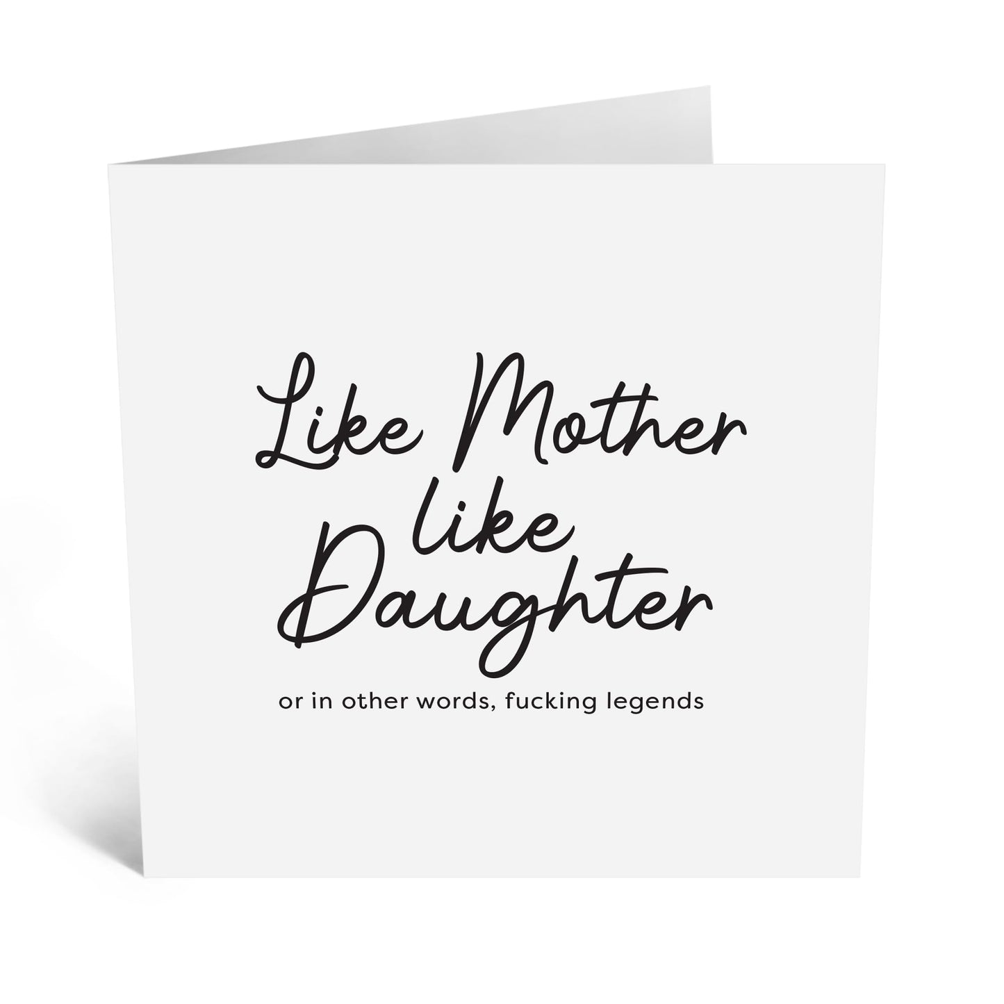 Mum Birthday Card Quirky - Like Mother, Like Daughter - Mothers Day Cards for Her, Mummy, Ma, Mama, Women - Thank You Gift From Daughter, Children, Family, Husband - Comes With Stickers