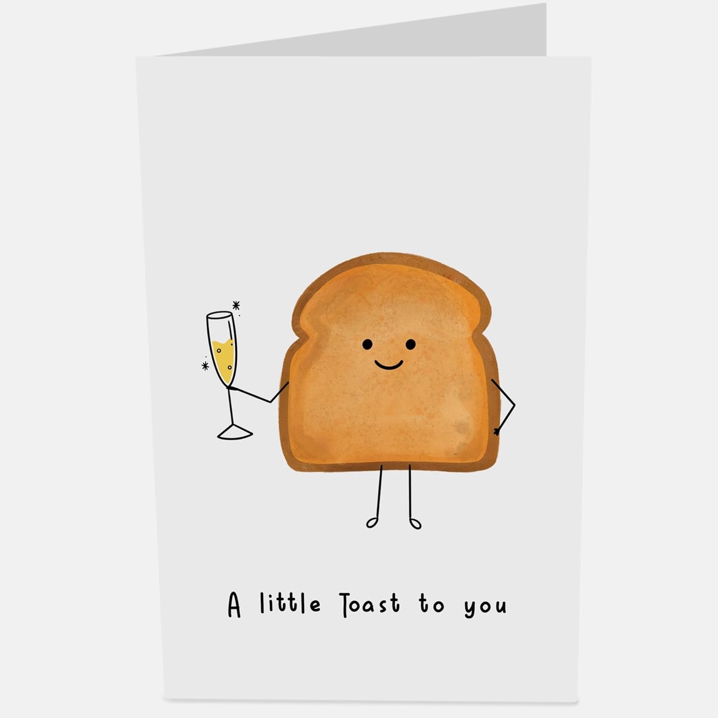 Funny Pop Up Card - A Little Toast To You - For Men Women Him Her