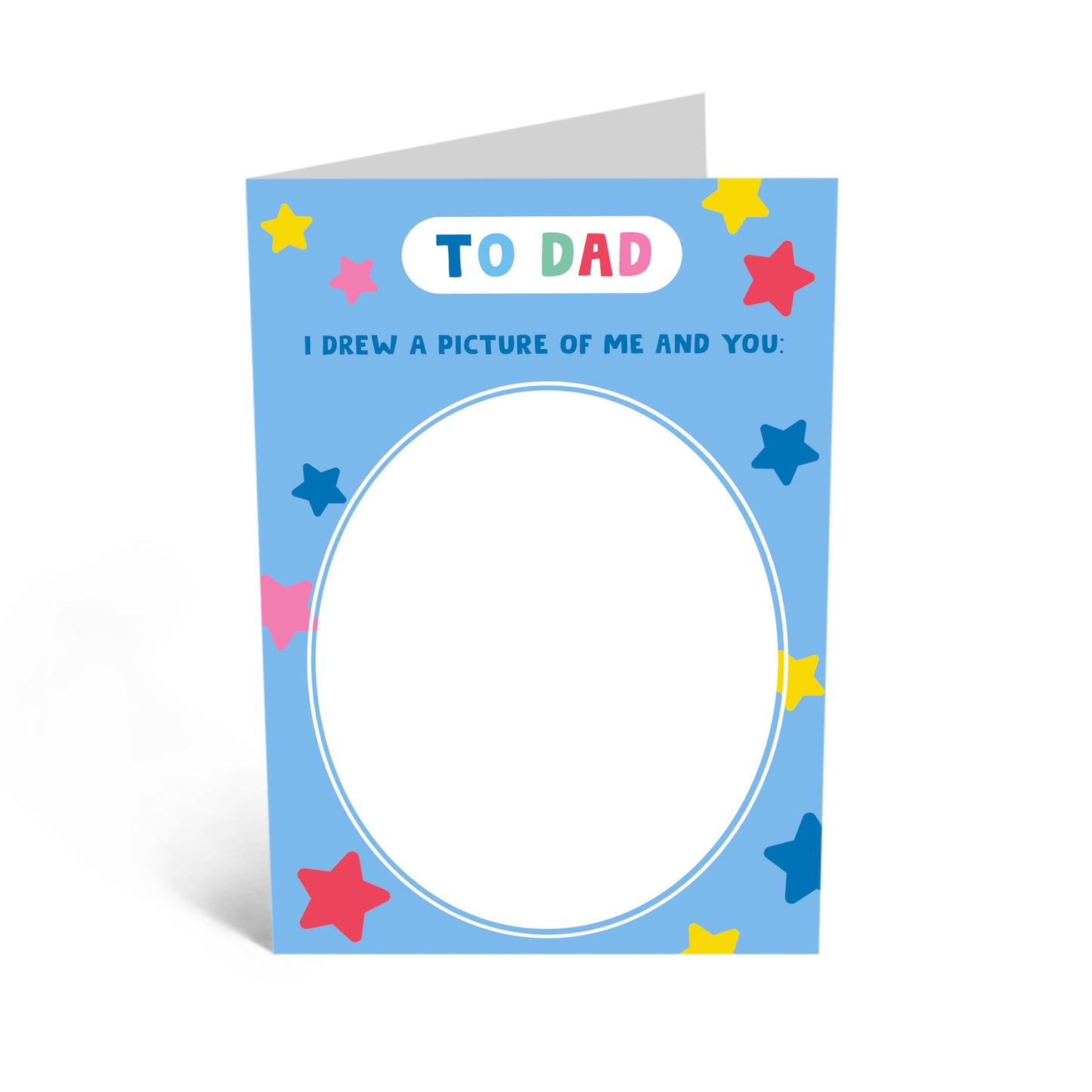 Heartfelt Card - 'DAD DREW ME AND YOU' - For Dads Daddy's Pops - Perfect for Celebrating Your Unique Bond - Ideal for Any Occasion or Just to Show Appreciation - Comes with Stickers by Central 23