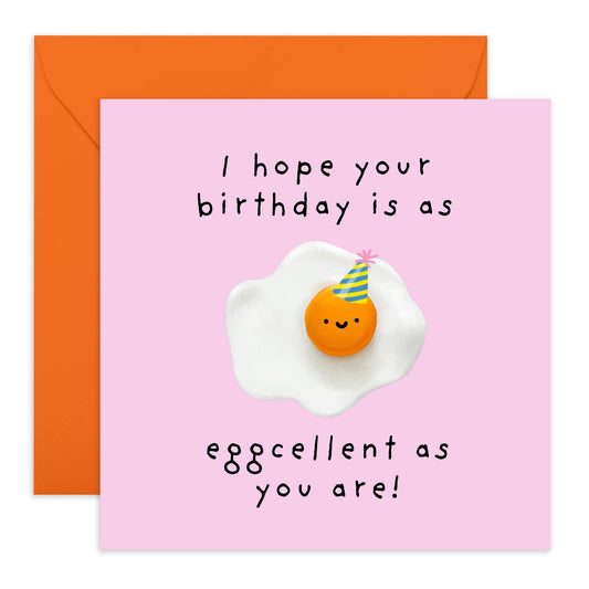 Cheerful Greeting Card - 'EGGCELLENT AS YOU ARE!' - Perfect for Celebrating Special MUMents with Fun and Positivity - Ideal for Friends Family Besties BFFs Sisters - Comes With Stickers By Central 23