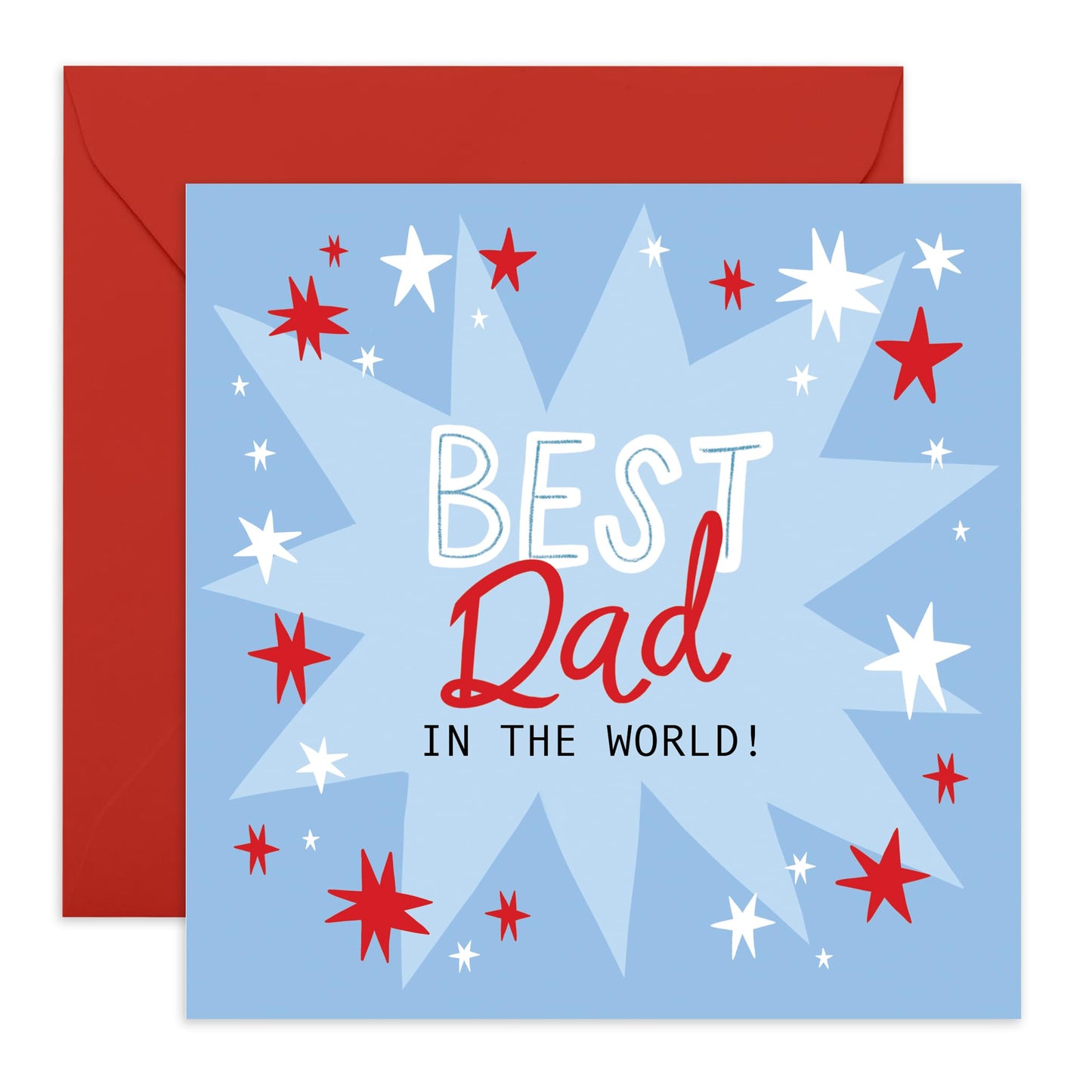 Heartfelt Card - 'BEST DAD IN THE WORLD' - For New Dads Fathers Day Card Dad Birthday From Daughter Son Wife - Appreciation Card - Perfect For Any Occasion - Comes With Stickers By Central 23