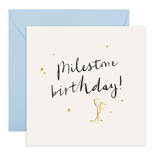 Happy Birthday Card For Men Women - Milestone Birthday - Bday Greeting Cards For Mum Dad Nan Grandad Auntie 40th 50th 60th Birthday - Comes With Stickers - By Central 23
