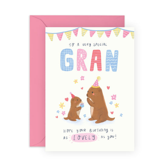 Birthday Cards For Gran - Hope Your Birthday Is As Lovely As You - Grandma Birthday Card` For Her Women - Gifts For Women Nana Granny - Comes With Cute Stickers By Central 23