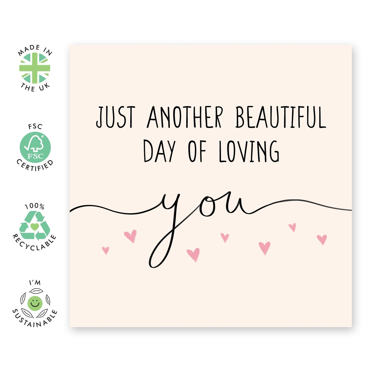 Greeting Card - 'BEAUTIFUL DAY OF LOVING YOU' - Perfect for Celebrating Your Special Bond & Cherished Muments - Ideal for Expressing Deep Affection on Any Occasion - Comes With Stickers By Central 23