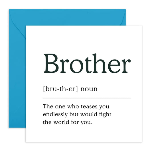 Brother Birthday Card - Sweet Greeting Cards For Men - Thank You, You Are The Best, Appreciation Cards For Male Sibling - Gifts For Him - Comes With Cute Stickers By Central 23