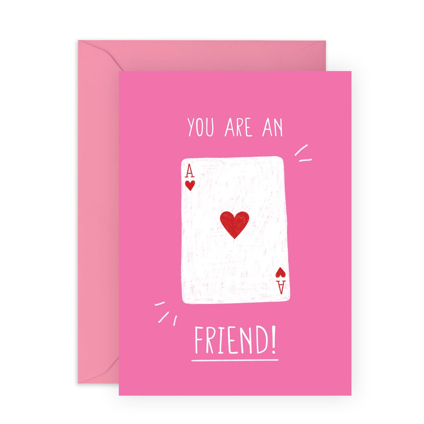Friendly Birthday Card - 'Ace Friend' - Gifts for Besties, Best Friends, Girlfriends, Gals, Ladies, Her, Colleagues - Thank You Friend - Comes with Fun Stickers