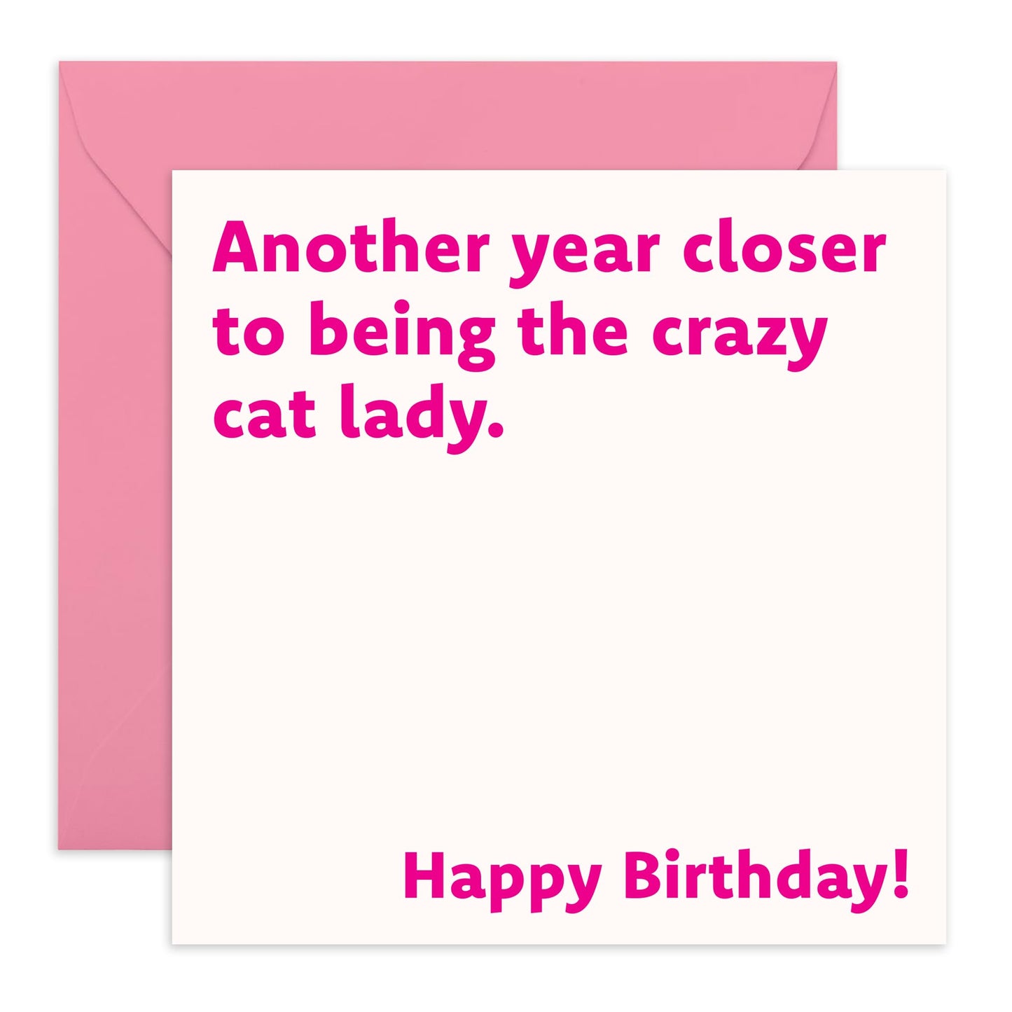 Funny Birthday Card for Ladies - 'Crazy Cat Lady' - Gifts for Bestie, BFF, Best Friend, Auntie, Colleagues, Co-worker, Girlfriend, Sister, Cousin, Her, Sis - Fur Mum - Comes with Fun Stickers