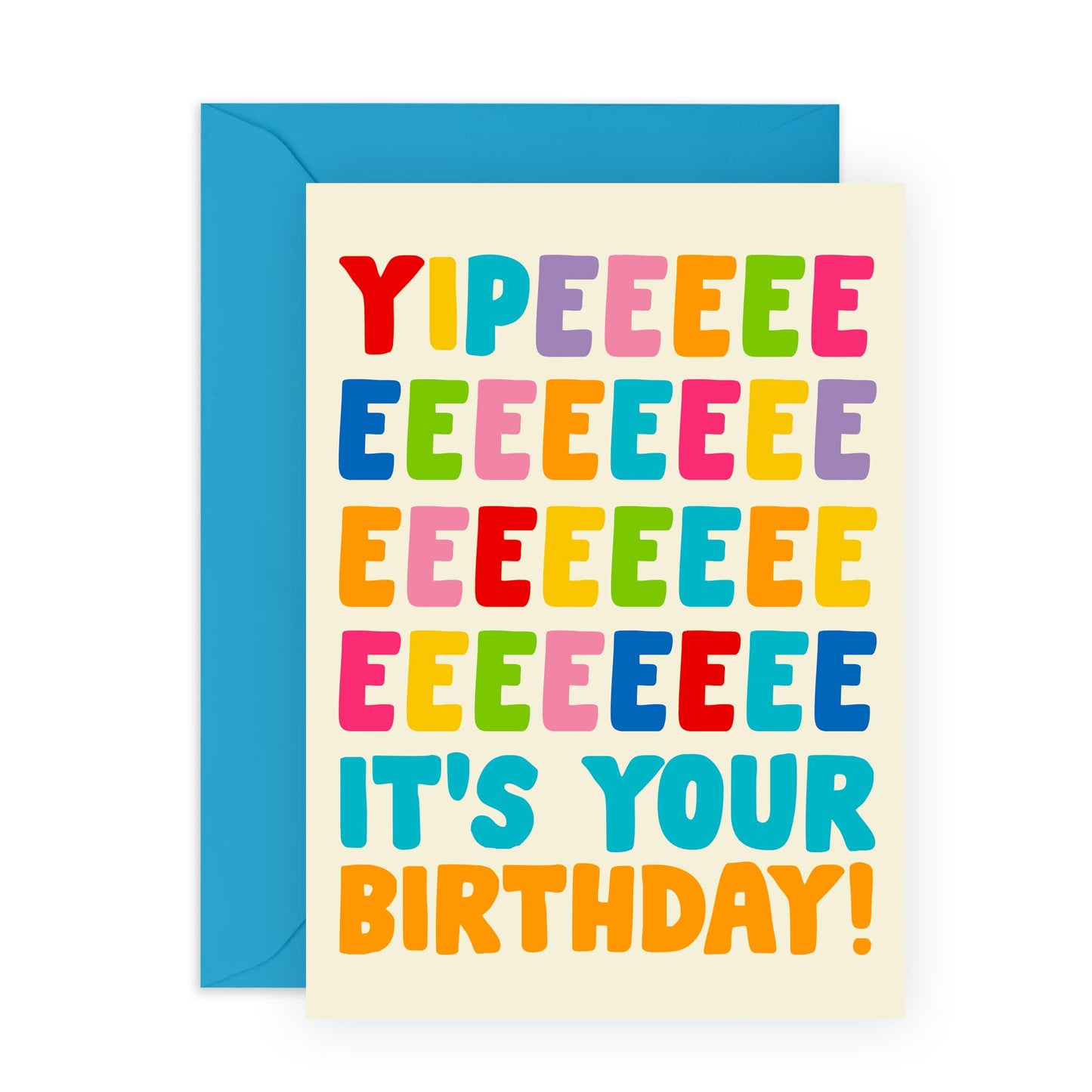 Happy Birthday Card For Him Her - Yipeeeeee It's Your Birthday - Sweet Birthday Cards For Men Women - Gifts For Mum Or Dad - Best Friend - From Friend Bff - Comes With Stickers By Central 23