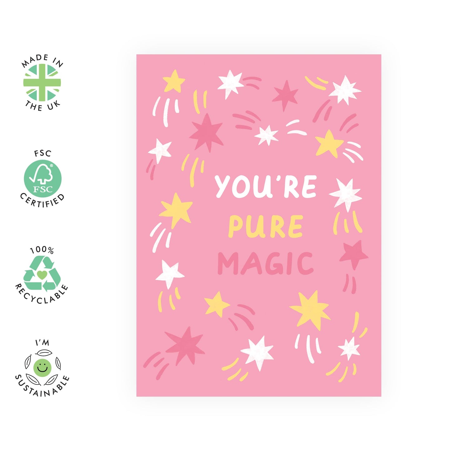 Congratulations Greeting Cards For Women - Pure Magic Stars - Greeting Cards For Her - Daughter - Graduation Promotion, Passing Driver's Test - Comes With Stickers - By Central 23