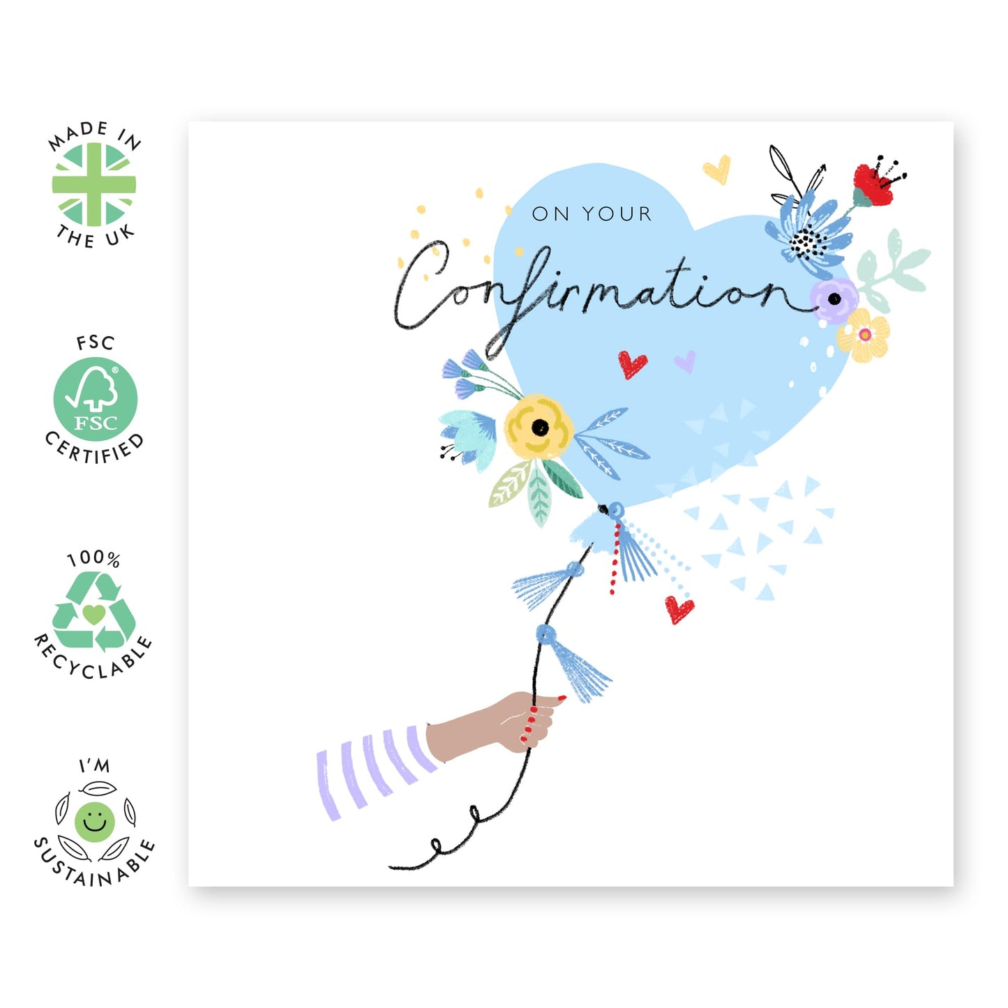 Confirmation Cards for Boys - Congratulation On Your Confirmation - Inspirational Greeting Cards For Men Women - Confirmation Gifts For Teen Girls Kids - Comes With Stickers - By Central 23