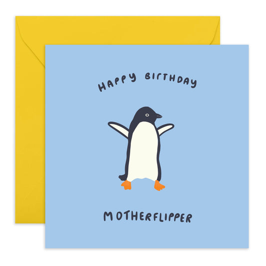 Birthday Card - 'Happy Birthday Motherflipper' - For Anyone Who Enjoys Humor and Fun - Bold and Playful Design - Perfect for Celebrating Birthdays with a Laugh - Comes with Fun Stickers by Central 23