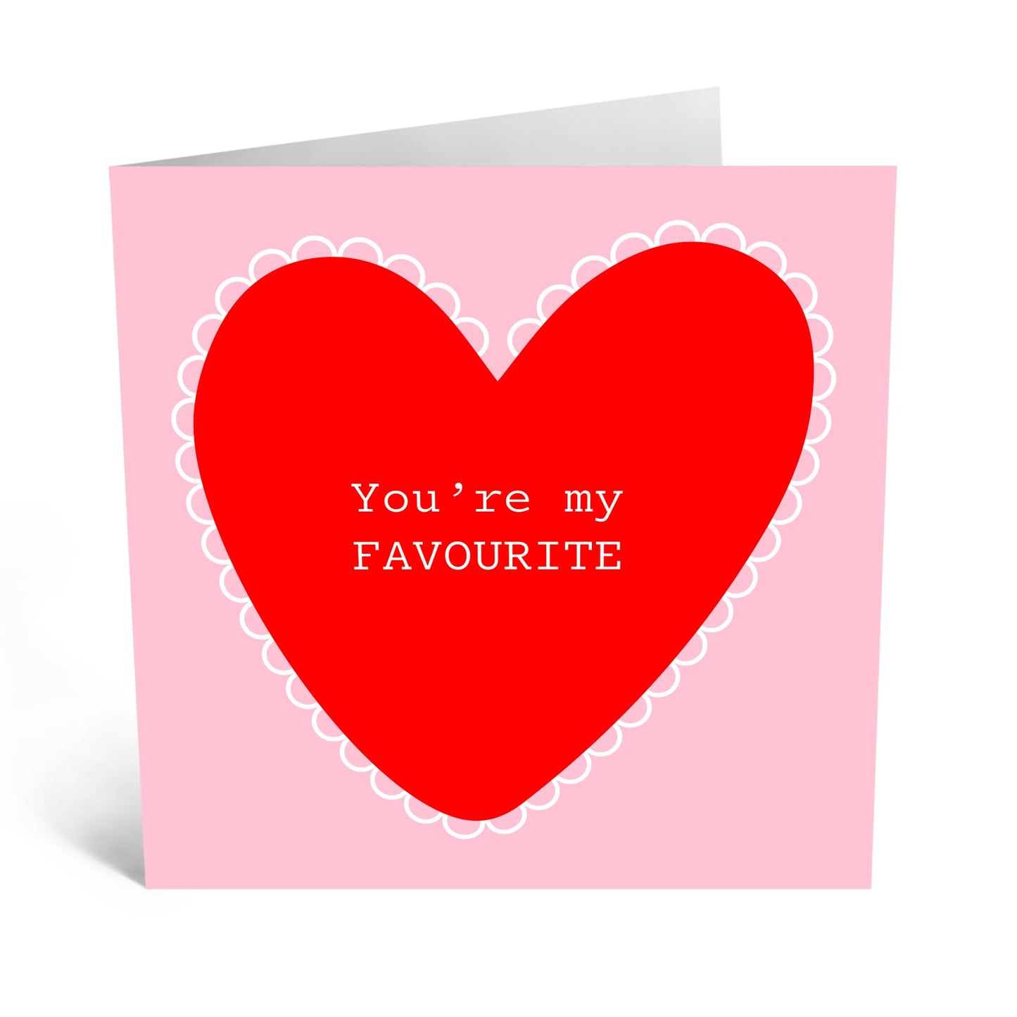 Greeting Card - 'YOU'RE MY FAVE HEART' - Perfect for Any Occasion with a Sweet and Heartfelt Design - Ideal for Expressing Affection and Love to Special Moments - Comes With Stickers By Central 23