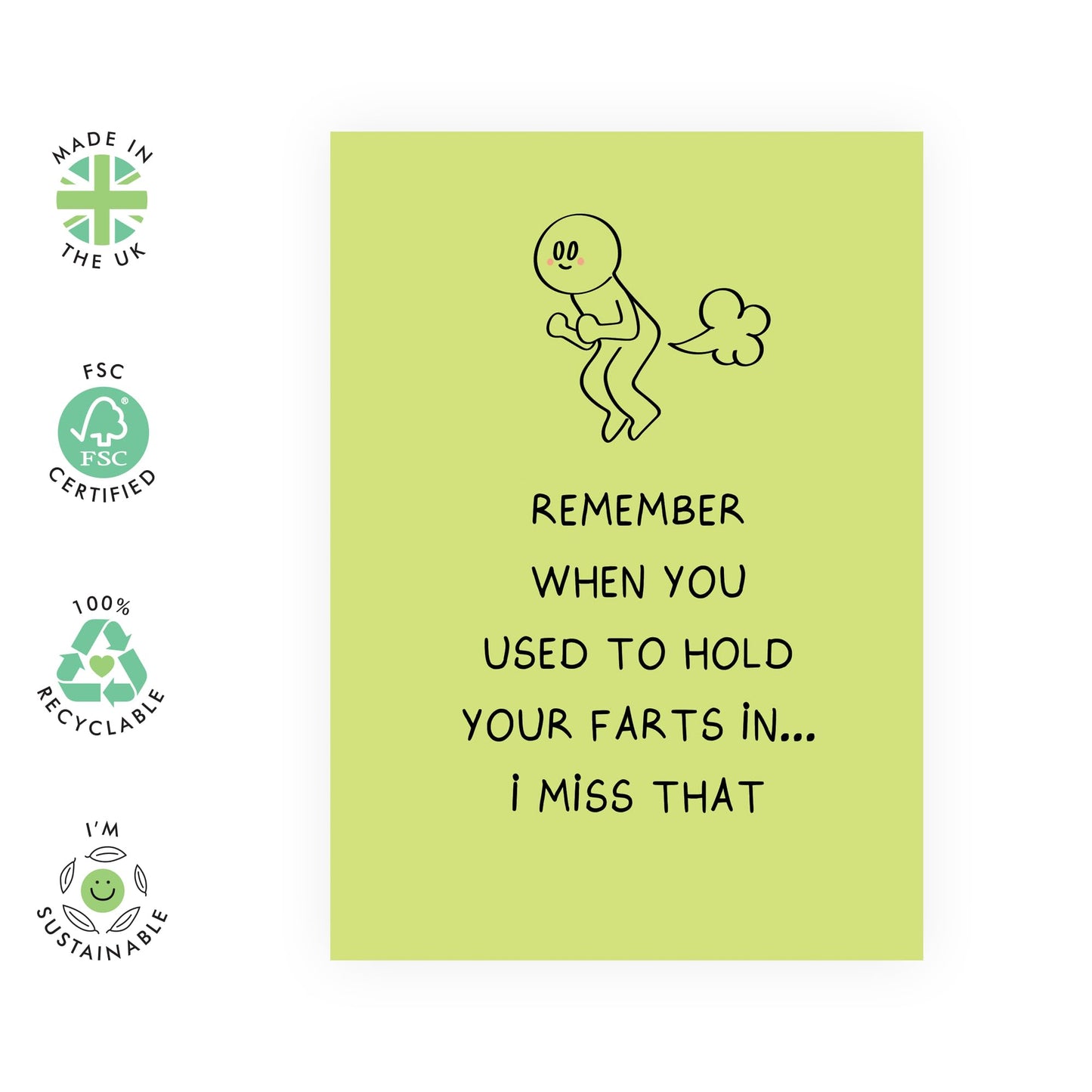 Funny Greeting Card - 'Hold Your F*rts In' - Jokes for Workmates, Husband, Wife, Girlfriend, Boyfriend, Coworkers, Colleagues, Best Friend - Holding - Comes with Fun Stickers