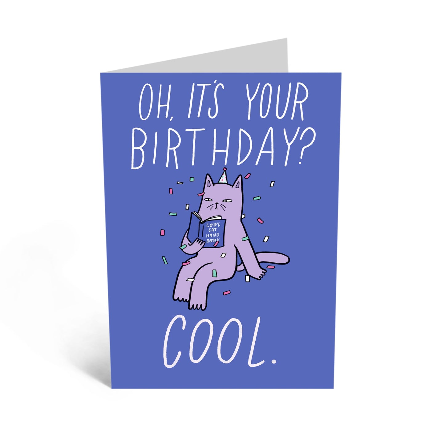 Birthday Greeting Card - 'COOL CAT' - Perfect for Adding a Fun and Trendy Touch to Any Birthday Celebration - Ideal for Cat Lovers, Him, Her, Friends, and Family - Comes with Stickers By Central 23