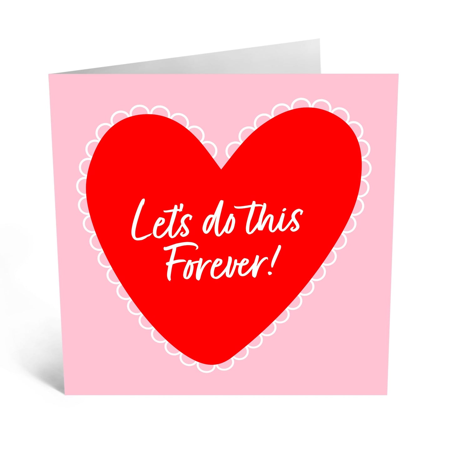 Greeting Card - 'LET'S DO THIS FOREVER' - Perfect for Any Occasion with a Warm and Endearing Design - Ideal for Long-Term Commitments or Showing Lasting Love - Comes With Stickers By Central 23
