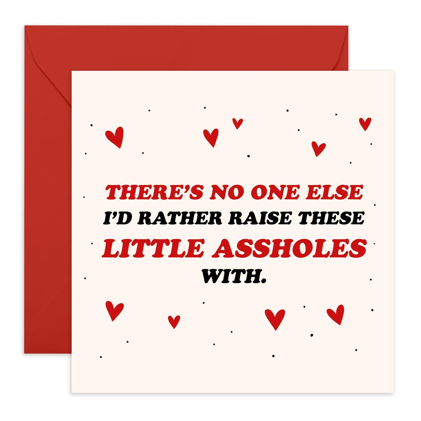 Hilarious Greeting Card for Wife or Husband - 'RAISE THEM WITH' - Gifts for Him, Her, Spouse, Partner, Hun, Other Half, Babe, Sweetheart - Mothers Day or Fathers Day Card - Comes with Fun Stickers