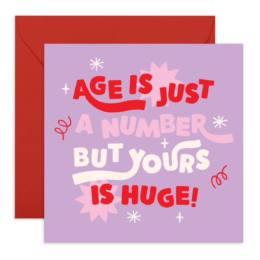 Big Sister Birthday Card - Sarcastic Rude - Age Is A But A Number - Cheeky Greeting Cards For Older Sister Brother Aunt Mum - Funny Gifts For Him Her - Comes With Fun Stickers By Central 23