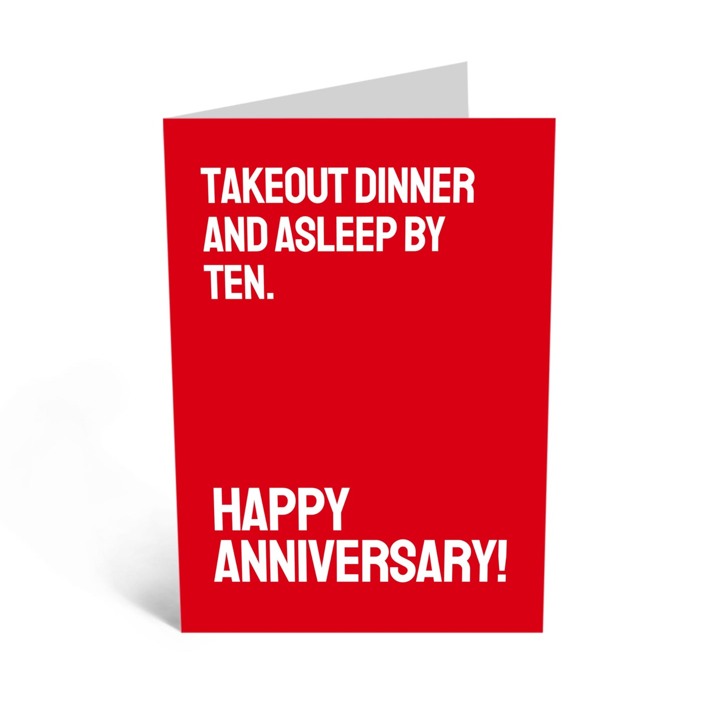 Anniversary Greeting Card - 'ASLEEP BY 10 ANNIVERSARY' - Perfect for Celebrating a Milestone with a Touch of Humor - Ideal for Couples Who Enjoy a Fun Twist - Comes With Stickers By Central 23