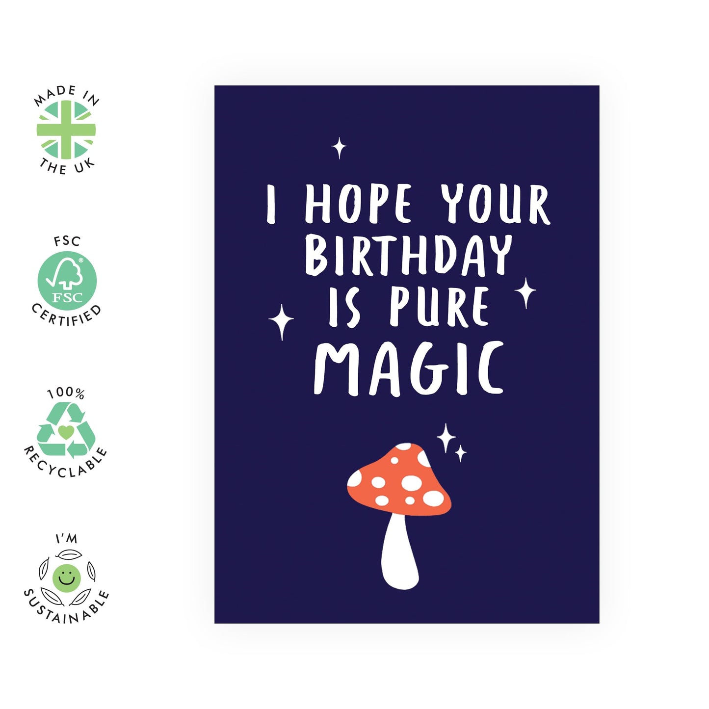 Birthday Cards For Kids - I Hope Your Birthday Is Pure Magic - Friendship Gifts For Women - Sweet Best Friend Birthday Card For Her - Comes With Fun Stickers By Central 23