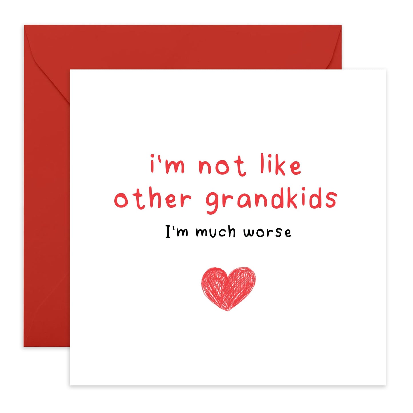Charming Greeting Card - 'NOT LIKE OTHER GRANDKIDS!' - Perfect for Celebrating Unique Bonds with a Touch of Humor - Ideal for Grandparents Grandpa Grandma Family - Comes With Stickers By Central 23