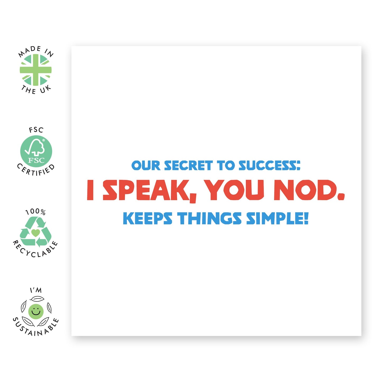 Valentines Cards For Couples - I Speak, You Nod - Funny Anniversary Cards For Boyfriend Girlfriend - Wedding Anniversary Card For Wife Husband - Comes With Stickers By Central 23
