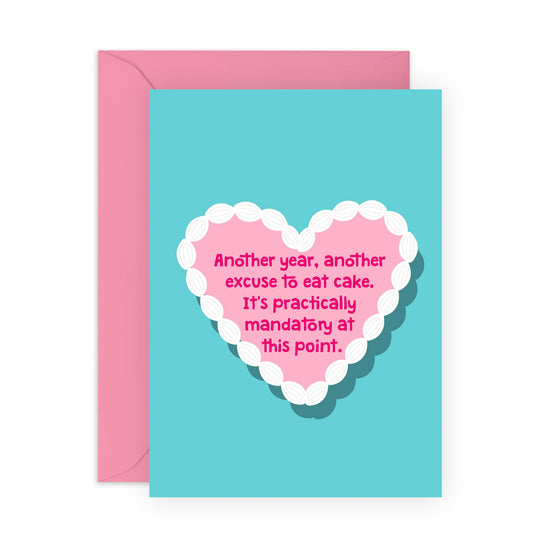 Funny Birthday Cards For Women - Another Excuse To Eat Cake - Hilarious Female Birthday Cards And Envelopes - Gifts For Him Her Sister Daughter Best Friends - Comes With Fun Stickers By Central 23