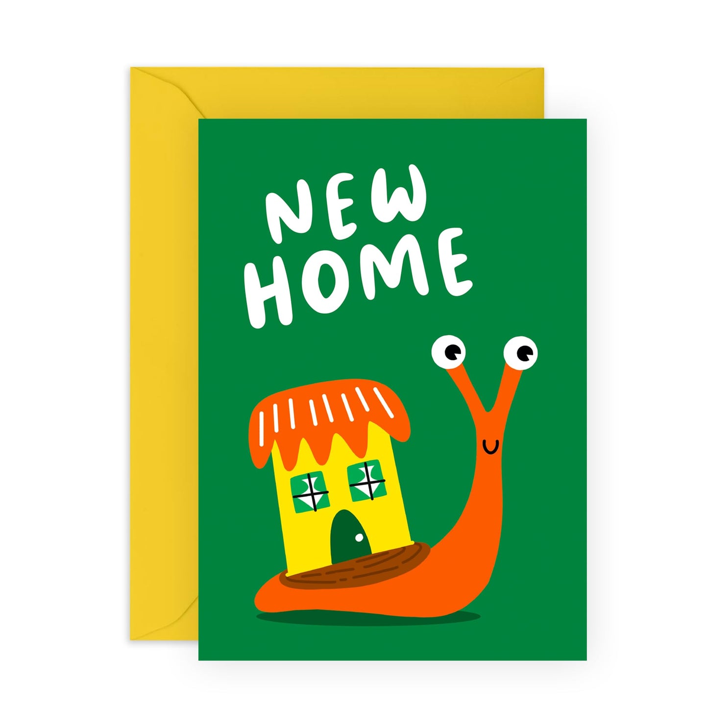 Charming Greeting Card - 'NEW HOME SNAIL HOUSE' - Perfect for Celebrating New Beginnings and Cozy Spaces - Ideal for Him, Her, Friends, Family, and Anyone Moving In - Comes With Stickers By Central 23