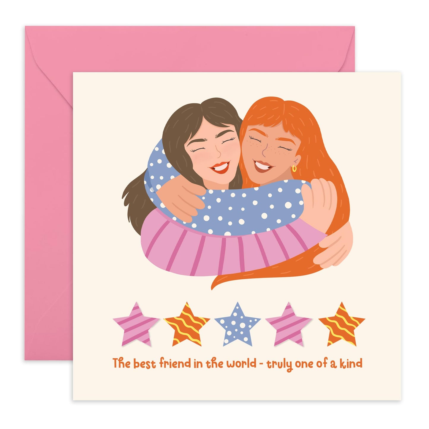 Best Friend Greeting Card For Women - The Best Friend In The World - Heartfelt Greeting Cards For Friends Bestie Bff - Gifts For Her Female Girlfriends - Comes With Fun Stickers By Central 23
