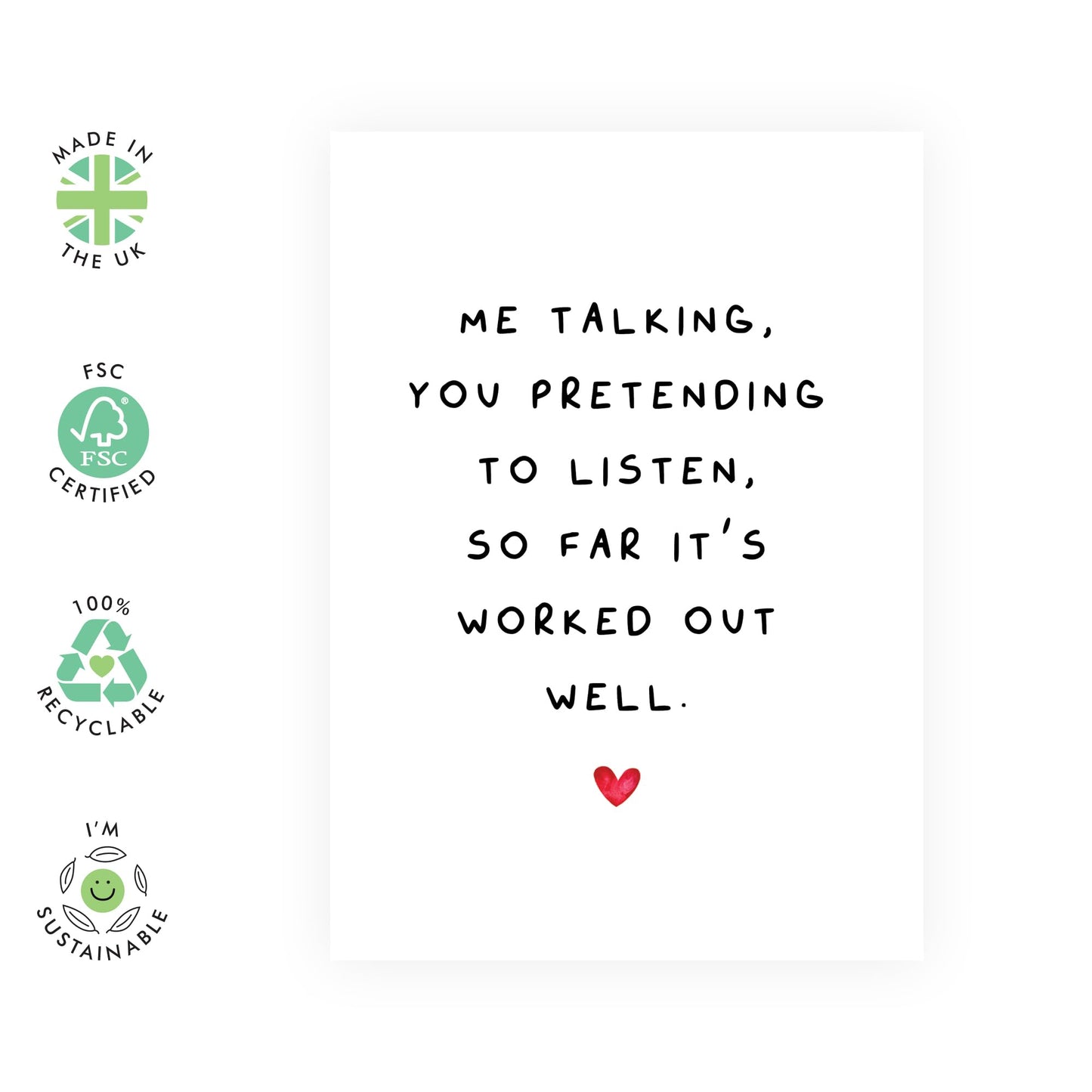 Anniversary Card For Husband - Me Talking You Pretending - Wife Birthday Cards From Husband - Raunchy Boyfriend Valentines Day Card - Funny Gifts For Men Women - Comes With Stickers By Central 23