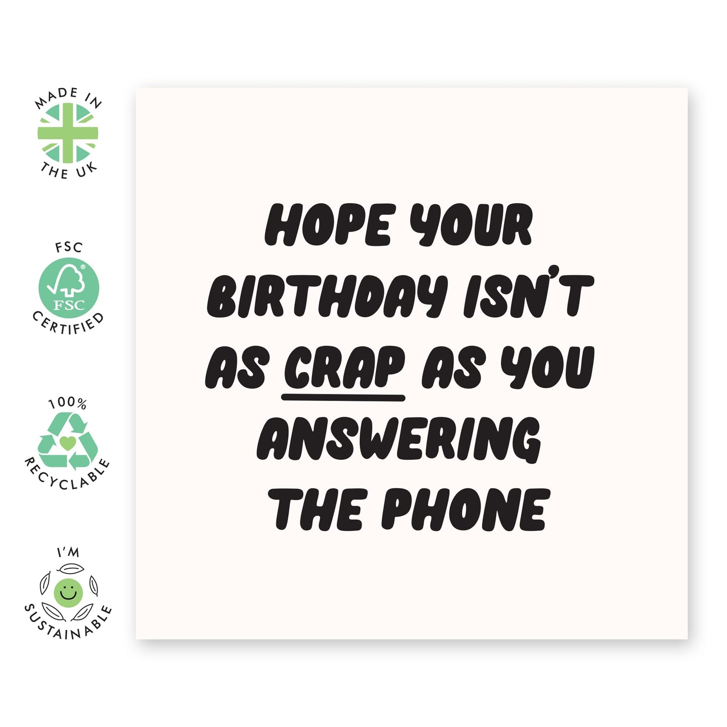 Rude Birthday Cards For Men Women - Happy Birthday Cards For Friends Brother Sister - Greeting Cards For Him Her - Comes With Stickers - By Central 23