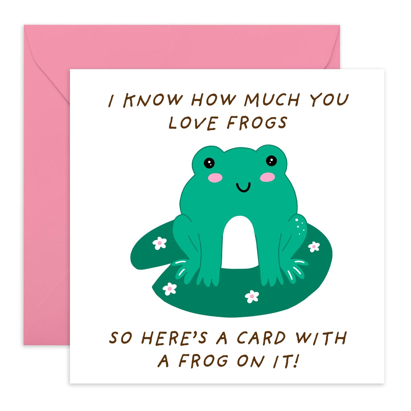Birthday Card Someone Who Is Into Frogs - 'Card With Frog On It' - Gifts for Him, Her, Wife, Friends, Sister, Brother, Colleagues - I Though Of You - Comes with Fun Stickers