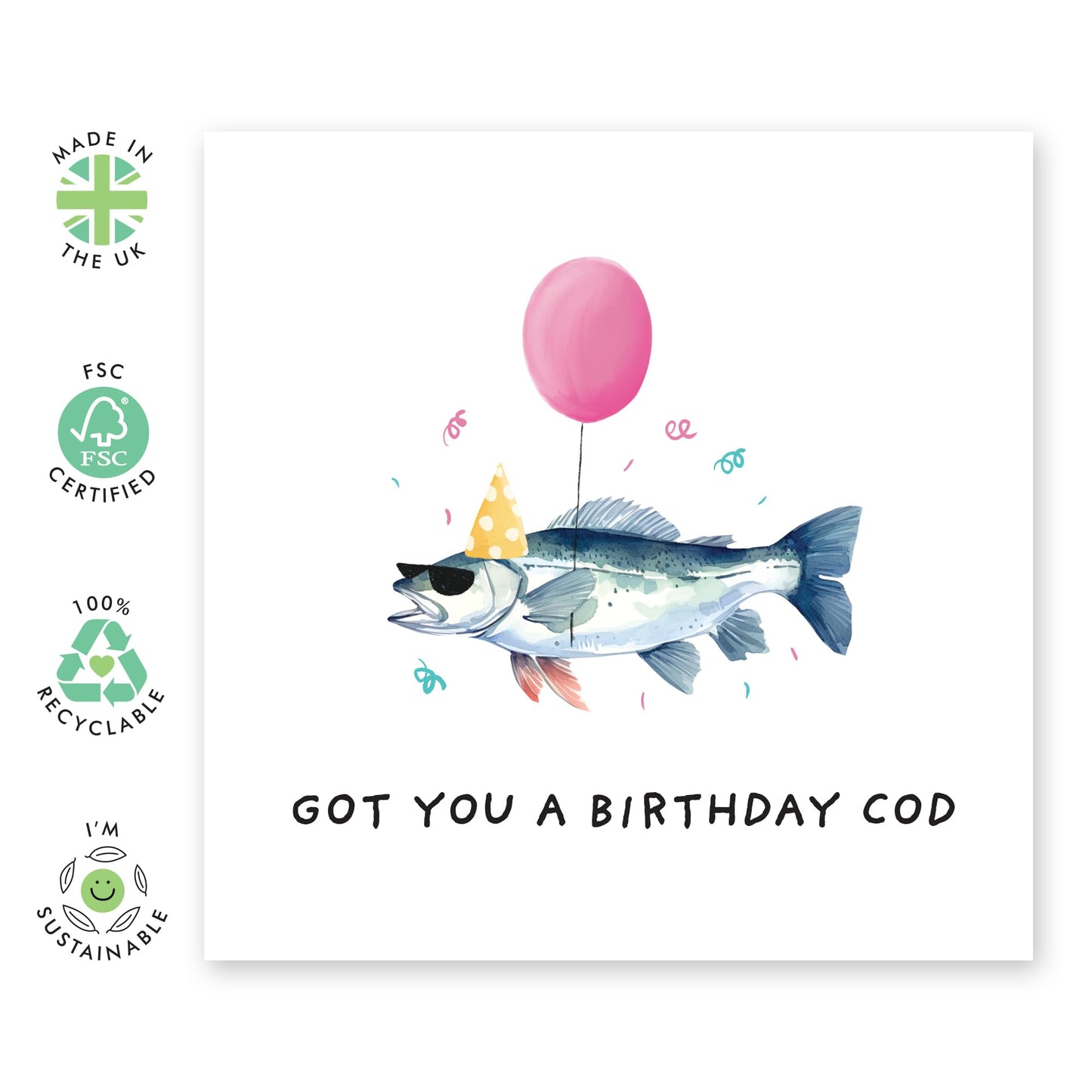 Funny Birthday Card For Her Him - Got You A Birthday Cod - Puns Jokes Humour - Happy Birthday Card For Men Women Friends Sister Brother - Comes With Cute Stickers By Central 23