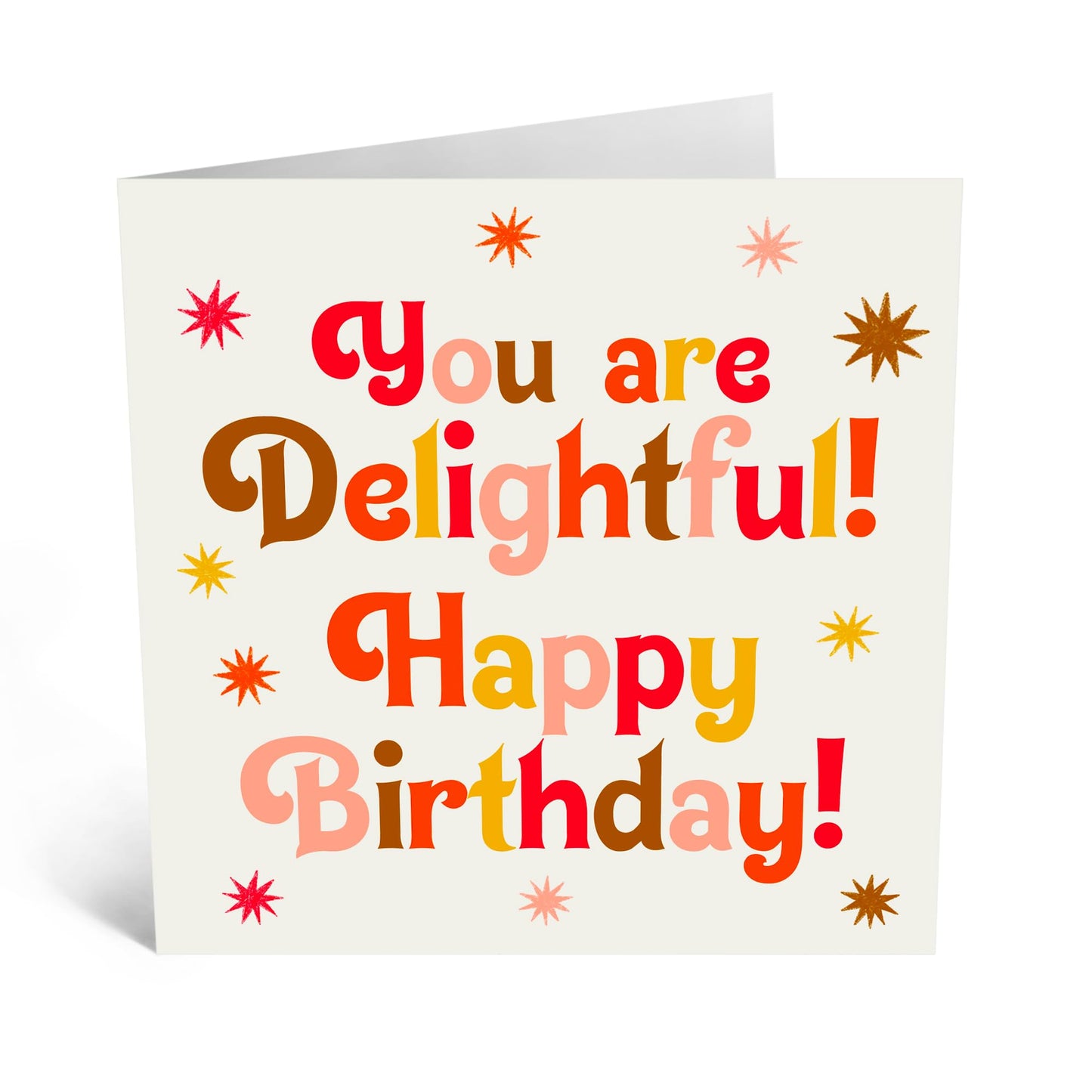 Charming Greeting Card - 'DELIGHTFUL BIRTHDAY' - Perfect for Celebrating Friends and Family with Joyful Wishes - A Lovely Way to Brighten Their Special Day - Comes With Stickers By Central 23