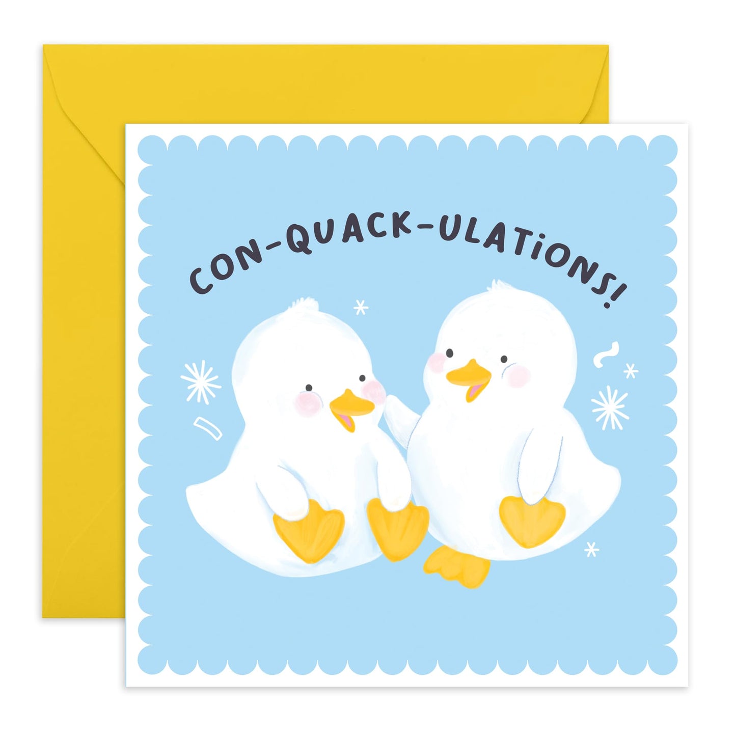 Congratulations Cards - CON-QUACK-ULATIONS - Good Job Well Done - Funny Greeting Cards For Men Women - New Mum Graduation Passing The Test - Comes With Stickers By Central 23