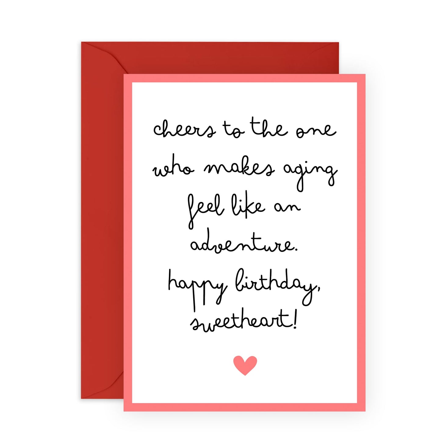 Sweet Birthday Cards For Women Men - Happy Birthday Sweetheart - Greeting Cards For Wife Girlfriend - Love Gifts For Her 50th 60th 70th Birthday - Comes With Stickers - By Central 23