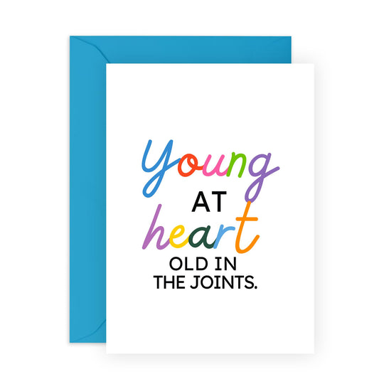 Greeting Card - 'YOUNG AT HEART!' - Perfect for Celebrating with a Touch of Timeless Charm & Vitality - Ideal for Friends & Loved Ones Who Embrace Their Inner Youth - Comes With Stickers By Central 23
