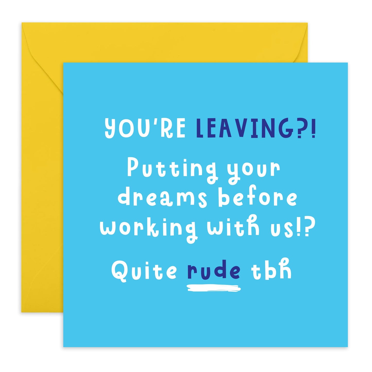 Leaving Message Card - 'You're Leaving 3' - Gift for Coworkers, Officemate, Buddies, Mate, Friend , Boss, Employee - Great Working With You - Comes with Fun Stickers