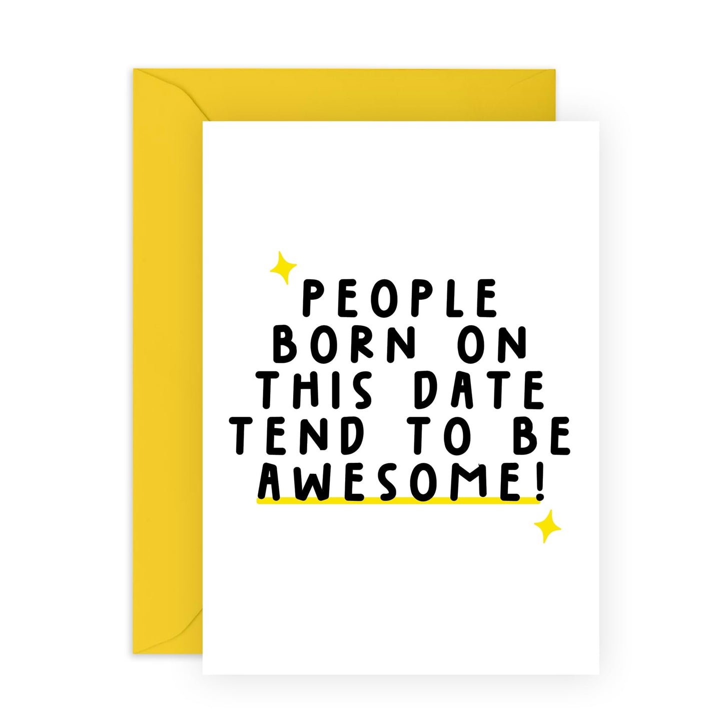 Best Friend Birthday Card For Her Him - People Born On This Date Tend To Be Awesome! - Daughter Birthday Cards - Gifts For Women Men Sister Mum Coworker - Comes With Stickers By Central 23