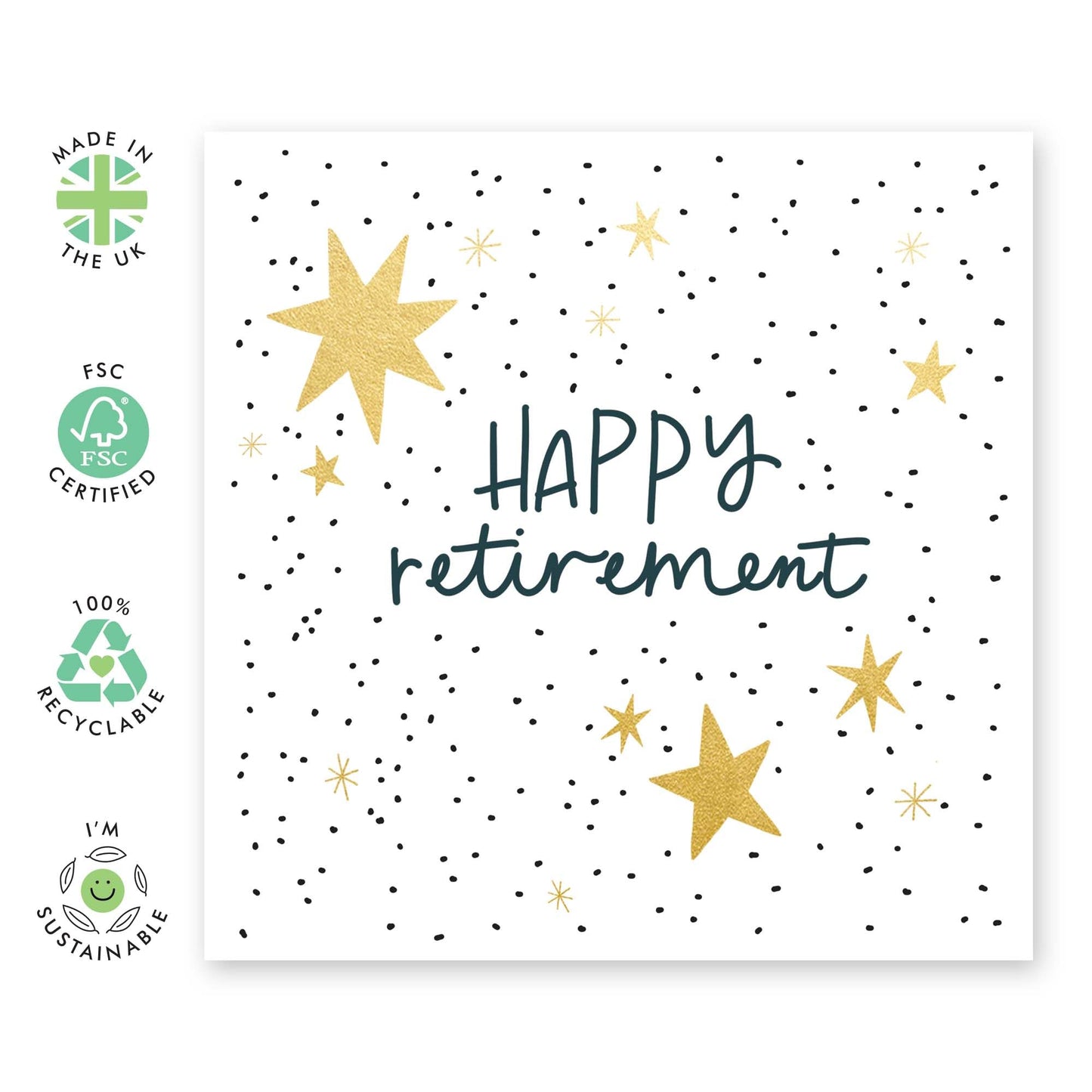 Retirement Card For Women Men - Happy Retirement - Congratulations Card For Colleagues Boss Coworker - Leaving Card - Retirement Gifts For Mum Dad Nan Grandad - Comes With Stickers - By Central 23