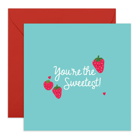 Romantic Birthday Card For Partner - Everything Is Sweeter With You - Anniversary Card For Wife Husband - Valentines Card For Boyfriend Girlfriend - Comes With Stickers By Central 23
