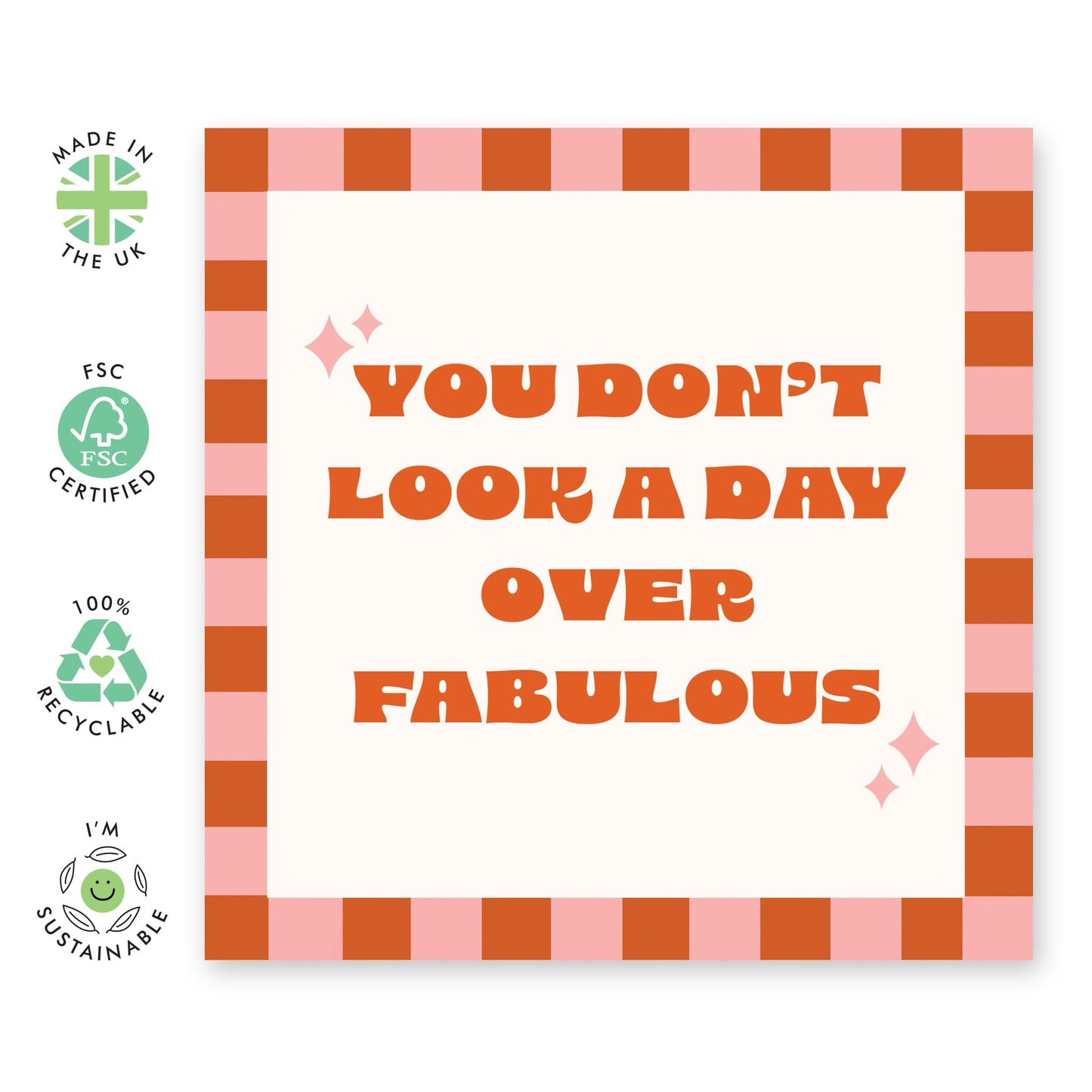 Funny Birthday Cards For Women - You Don't Look A Day Over - Wife Anniversary Card - Humourous Greeting Cards For Mum Nan Girlfriend - Comes With Fun Stickers - By Central 23