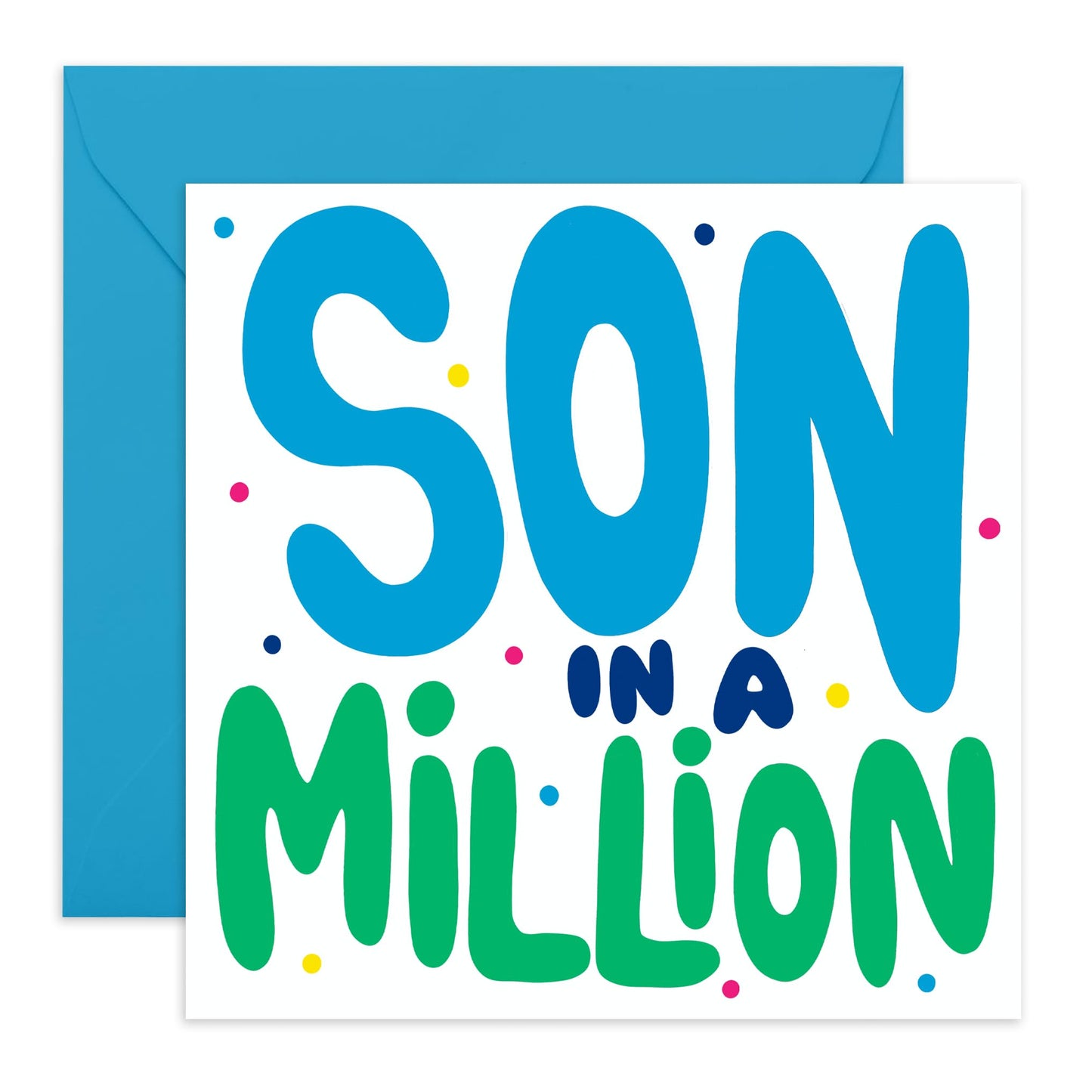 Creative & Sweet Birthday Card - 'Son In A Million' -Gifts for Kids, Child, Boys, In-law, Step Son Family From Mum & Dad - Only You - Comes with Fun Stickers