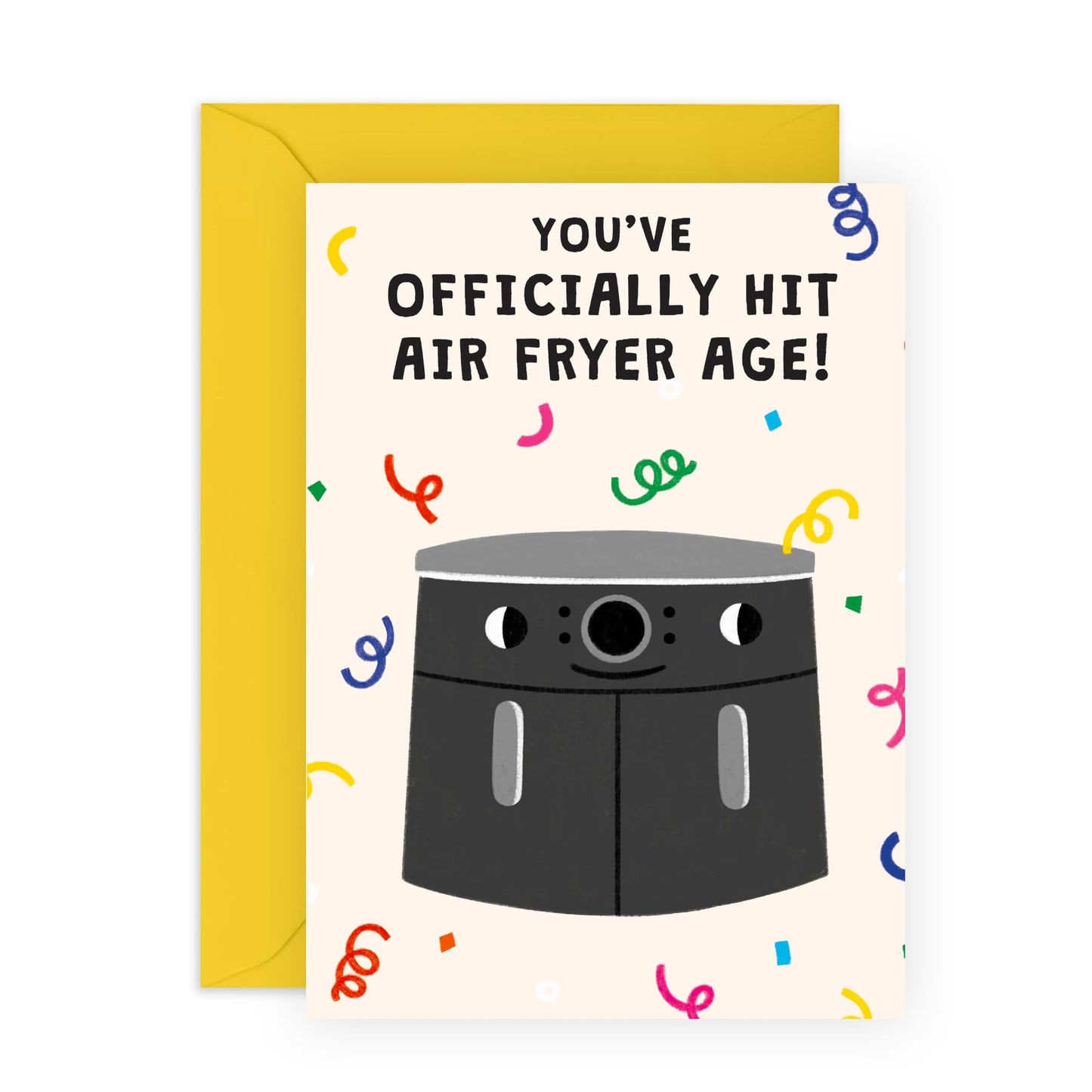 Birthday Card Jokes - 'Air Fryer Age' - Greetings for Mum, Dad, Best friends, BFFs, Colleagues, Coworkers, Buddies, Pals - Air Fryer Status - Comes with Fun Stickers