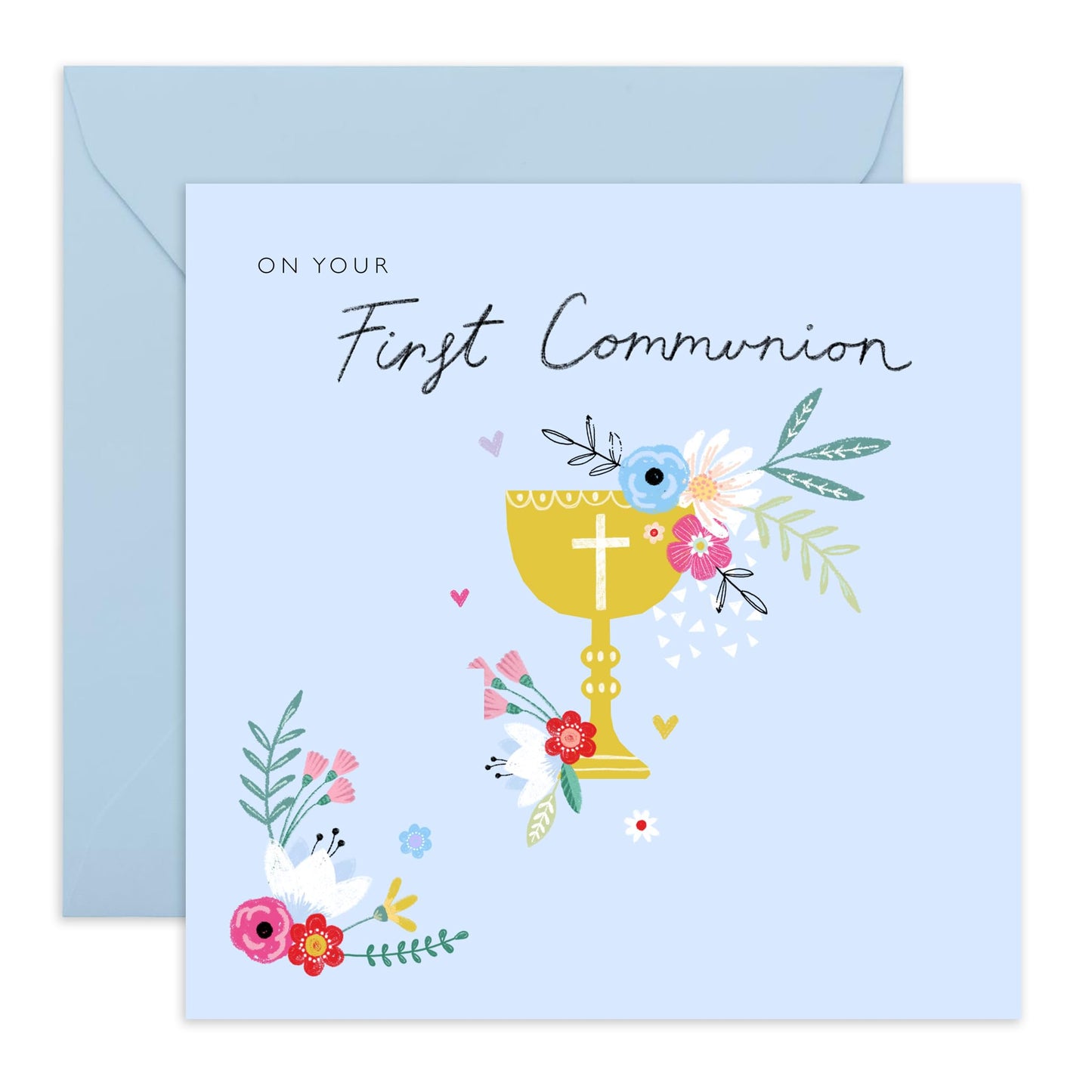 1st Communion Cards For Boys - First Holy Communion Gifts For Godson Nephew - Church Celebration Gifts - Religious Greeting Cards For Him - Comes With Fun Stickers By Central 23