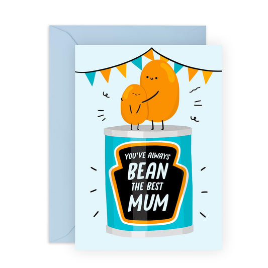 Happy Mothers Day Card - 'You've Always Bean The Best Mum' - Gifts for Mummy, Mama, Grandma, Nana, Wife - Heartwarming Message to Her from Son Daughter Husband - Comes with Sweet Stickers
