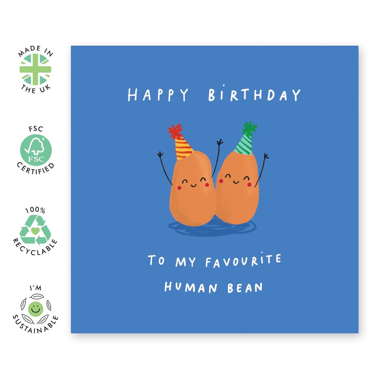 Romantic Card For Fiancé - Favourite Bean - Anniversary Card For Wife Husband - Valentines Card For Boyfriend Girlfriend - Wedding Card For Wife Husband - Comes With Stickers By Central 23
