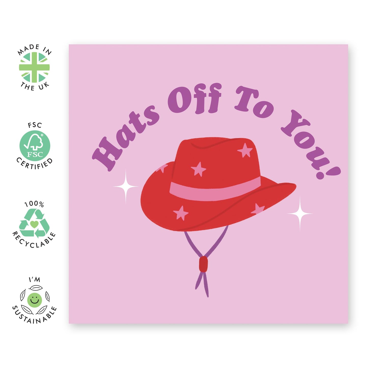 Congratulations Card - Hats Off To You - Good Job Card - Affirmation Cards - Graduation Promotion - Supportive Gifts For Her Him Son Daughter Best Friends - Comes With Fun Stickers By Central 23